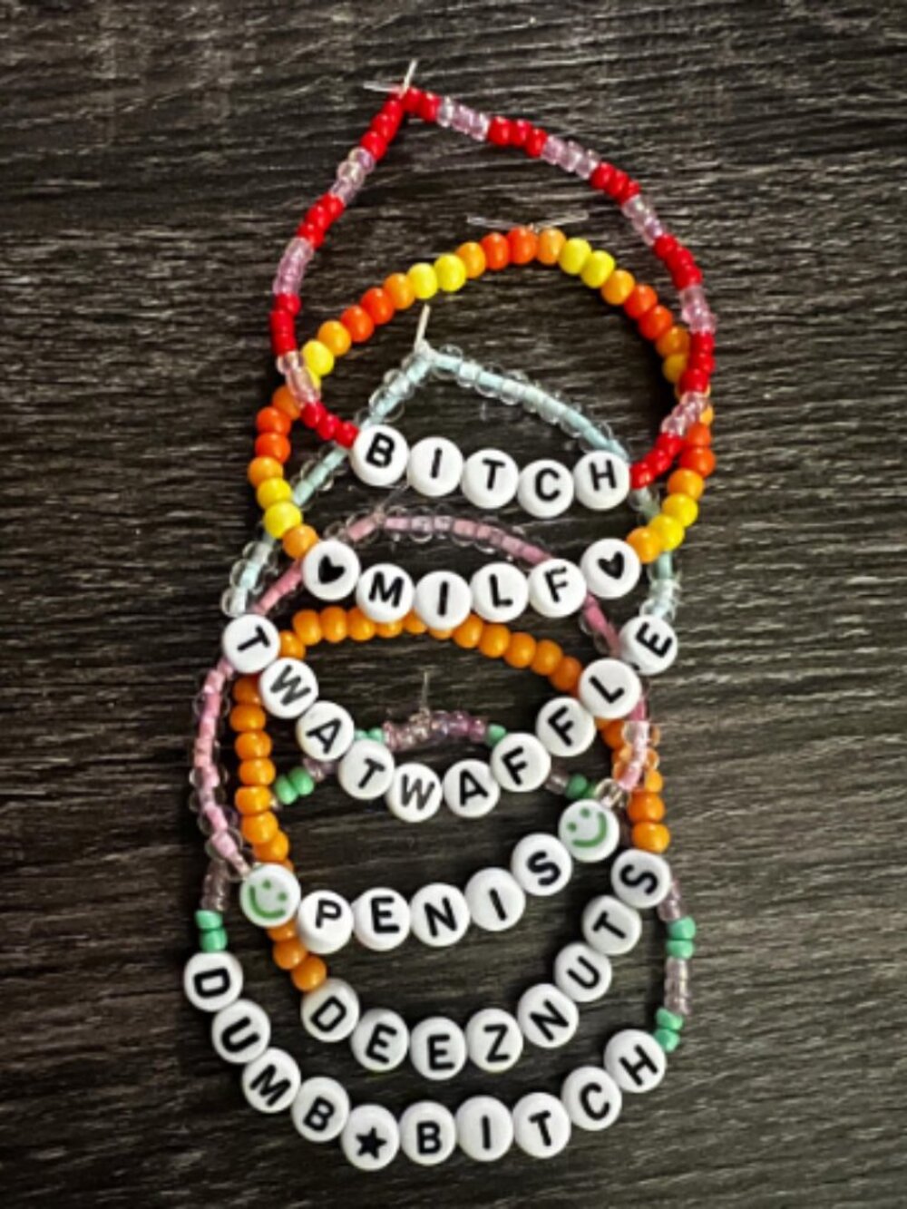 NSFW Beaded Friendship Bracelets - Set of Three